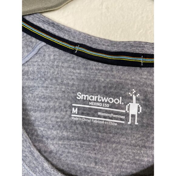 Smartwool Merino 150 Wool Womens Long Sleeve Shirt Gray Top Size Medium Outdoor - Picture 11 of 13